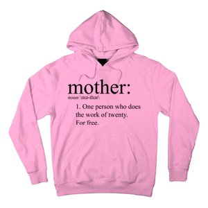 Mother Definition Works For Free Gift For Mom Hoodie