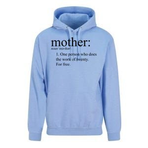 Mother Definition Works For Free Gift For Mom Unisex Surf Hoodie