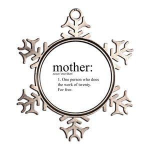 Mother Definition Works For Free Gift For Mom Metallic Star Ornament