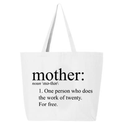 Mother Definition Works For Free Gift For Mom 25L Jumbo Tote