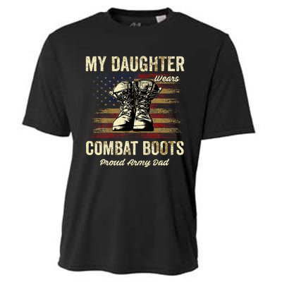 My Daughter Wears Combat Boots Proud Army Dad Veteran Day Cooling Performance Crew T-Shirt