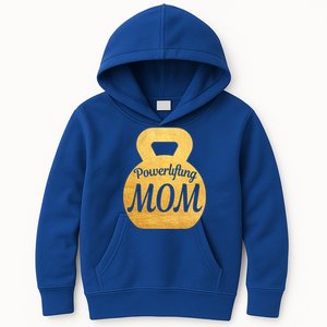 Mother's Day Workout Kettlebell Powerlifting Mom Gift Kids Hoodie