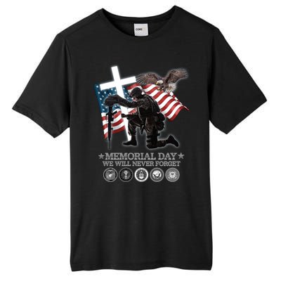 Memorial Day We Will Never Forget Tall Fusion ChromaSoft Performance T-Shirt