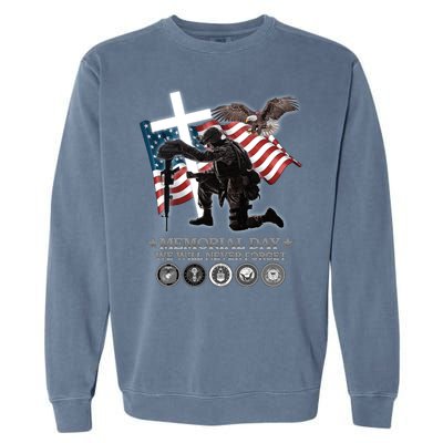 Memorial Day We Will Never Forget Garment-Dyed Sweatshirt