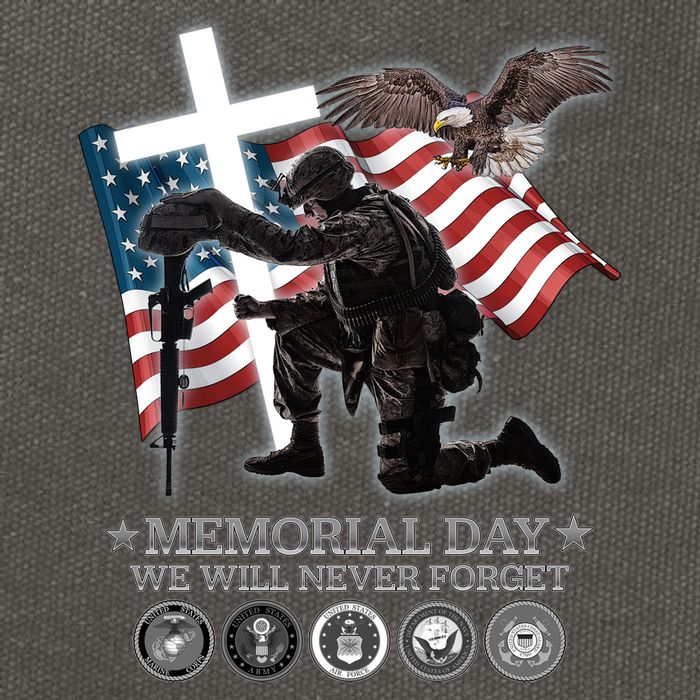 Memorial Day We Will Never Forget Cotton Canvas Backpack