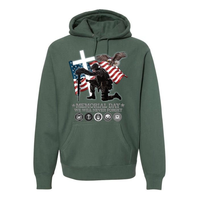 Memorial Day We Will Never Forget Premium Hoodie