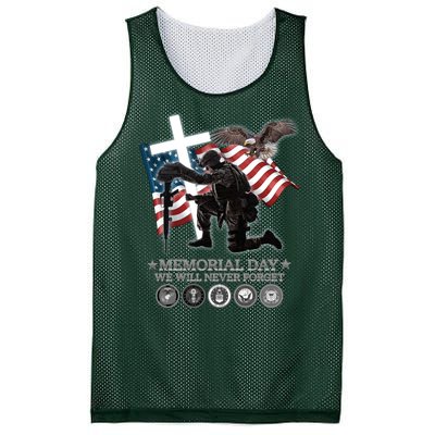 Memorial Day We Will Never Forget Mesh Reversible Basketball Jersey Tank