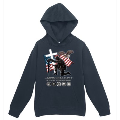 Memorial Day We Will Never Forget Urban Pullover Hoodie