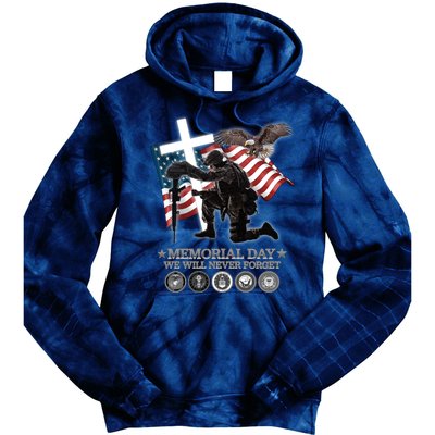 Memorial Day We Will Never Forget Tie Dye Hoodie