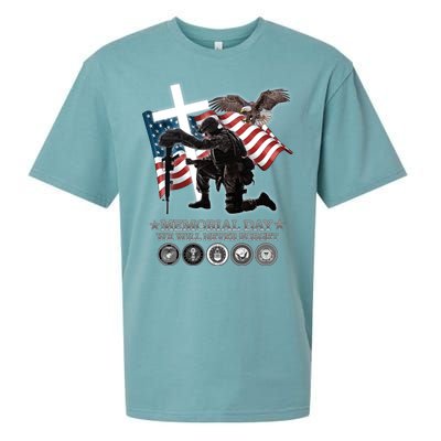 Memorial Day We Will Never Forget Sueded Cloud Jersey T-Shirt