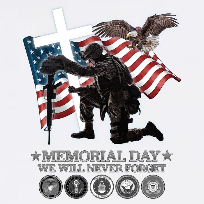 Memorial Day We Will Never Forget Garment-Dyed Sweatshirt
