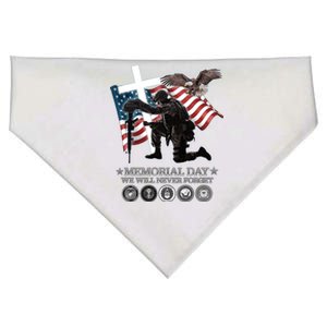 Memorial Day We Will Never Forget USA-Made Doggie Bandana