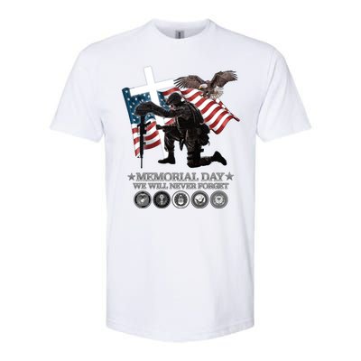 Memorial Day We Will Never Forget Softstyle CVC T-Shirt