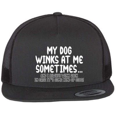 My Dog Winks At Me Funny Flatbill Hat