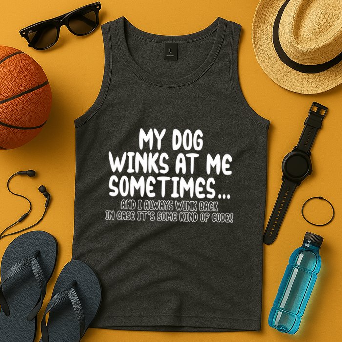 My Dog Winks At Me Funny Tank Top