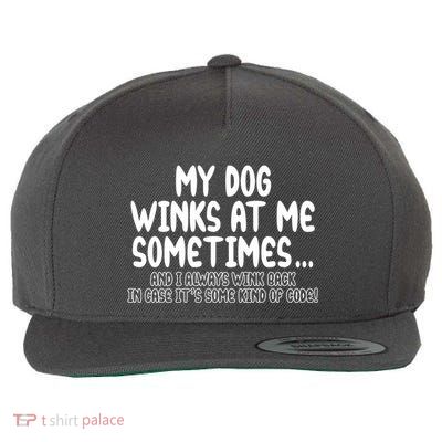 My Dog Winks At Me Funny Wool Snapback Cap