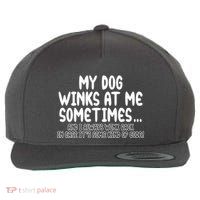 My Dog Winks At Me Funny Wool Snapback Cap