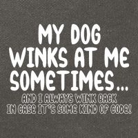 My Dog Winks At Me Funny Cotton Canvas Backpack