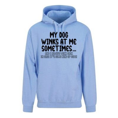 My Dog Winks At Me Funny Unisex Surf Hoodie