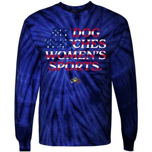 My Dog Watches Women.S Sports Usa Patriotic Stars & Stripes Premium Tie-Dye Long Sleeve Shirt