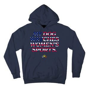 My Dog Watches Women.S Sports Usa Patriotic Stars & Stripes Premium Tall Hoodie