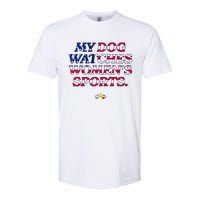 My Dog Watches Women.S Sports Usa Patriotic Stars & Stripes Premium Softstyle CVC T-Shirt