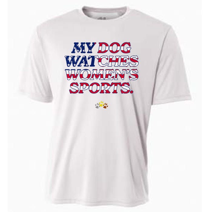 My Dog Watches Women.S Sports Usa Patriotic Stars & Stripes Premium Cooling Performance Crew T-Shirt