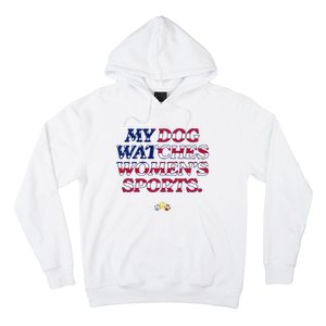 My Dog Watches Women.S Sports Usa Patriotic Stars & Stripes Premium Hoodie