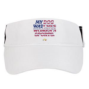 My Dog Watches Women.S Sports Usa Patriotic Stars & Stripes Premium Adult Drive Performance Visor