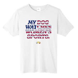 My Dog Watches Women.S Sports Usa Patriotic Stars & Stripes Premium Tall Fusion ChromaSoft Performance T-Shirt