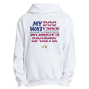 My Dog Watches Women.S Sports Usa Patriotic Stars & Stripes Premium Urban Pullover Hoodie