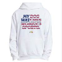 My Dog Watches Women.S Sports Usa Patriotic Stars & Stripes Premium Urban Pullover Hoodie