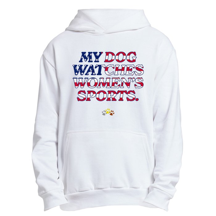 My Dog Watches Women.S Sports Usa Patriotic Stars & Stripes Premium Urban Pullover Hoodie