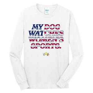 My Dog Watches Women.S Sports Usa Patriotic Stars & Stripes Premium Tall Long Sleeve T-Shirt