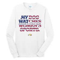 My Dog Watches Women.S Sports Usa Patriotic Stars & Stripes Premium Tall Long Sleeve T-Shirt