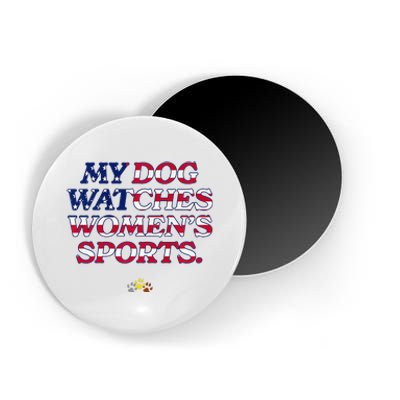 My Dog Watches Women.S Sports Usa Patriotic Stars & Stripes Premium Magnet