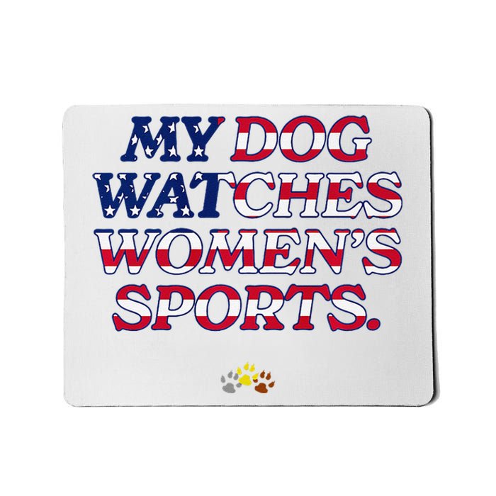 My Dog Watches Women.S Sports Usa Patriotic Stars & Stripes Premium Mousepad