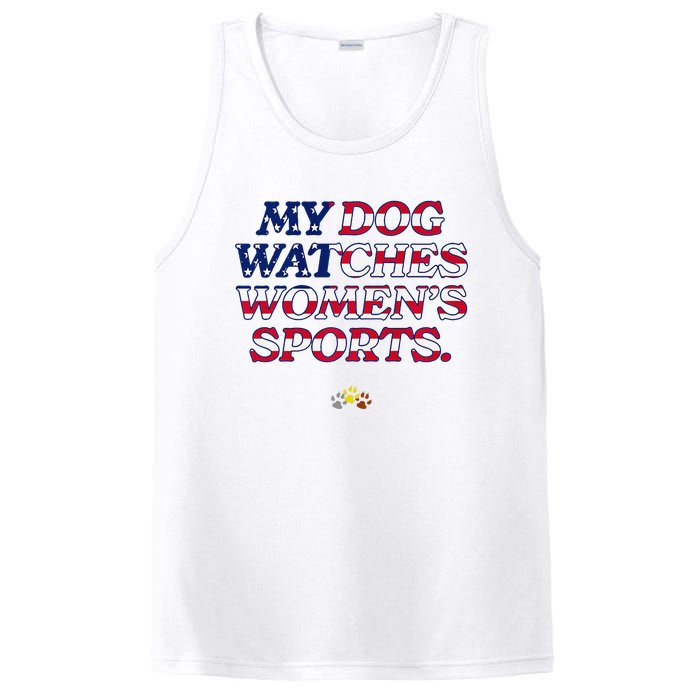 My Dog Watches Women.S Sports Usa Patriotic Stars & Stripes Premium PosiCharge Competitor Tank