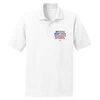 My Dog Watches Women.S Sports Usa Patriotic Stars & Stripes Premium PosiCharge RacerMesh Polo