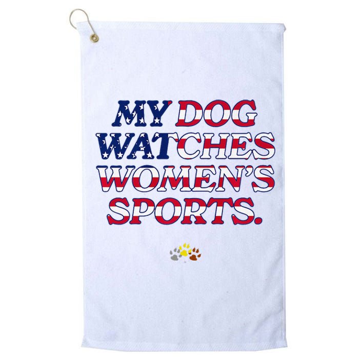 My Dog Watches Women.S Sports Usa Patriotic Stars & Stripes Premium Platinum Collection Golf Towel