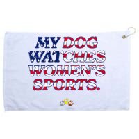 My Dog Watches Women.S Sports Usa Patriotic Stars & Stripes Premium Grommeted Golf Towel