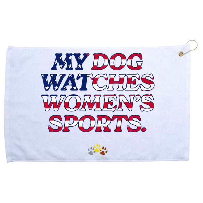 My Dog Watches Women.S Sports Usa Patriotic Stars & Stripes Premium Grommeted Golf Towel