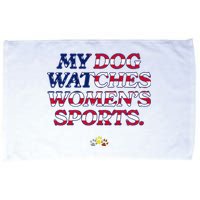 My Dog Watches Women.S Sports Usa Patriotic Stars & Stripes Premium Microfiber Hand Towel