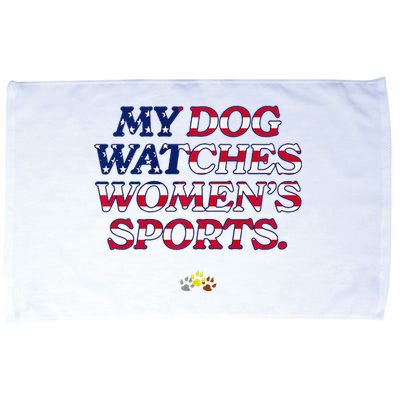 My Dog Watches Women.S Sports Usa Patriotic Stars & Stripes Premium Microfiber Hand Towel