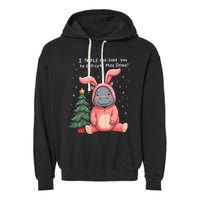 Moo Deng Xmas Story Pin.K Bunny Pajamas Garment-Dyed Fleece Hoodie