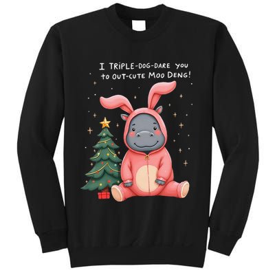 Moo Deng Xmas Story Pin.K Bunny Pajamas Sweatshirt