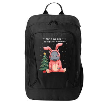 Moo Deng Xmas Story Pin.K Bunny Pajamas City Backpack