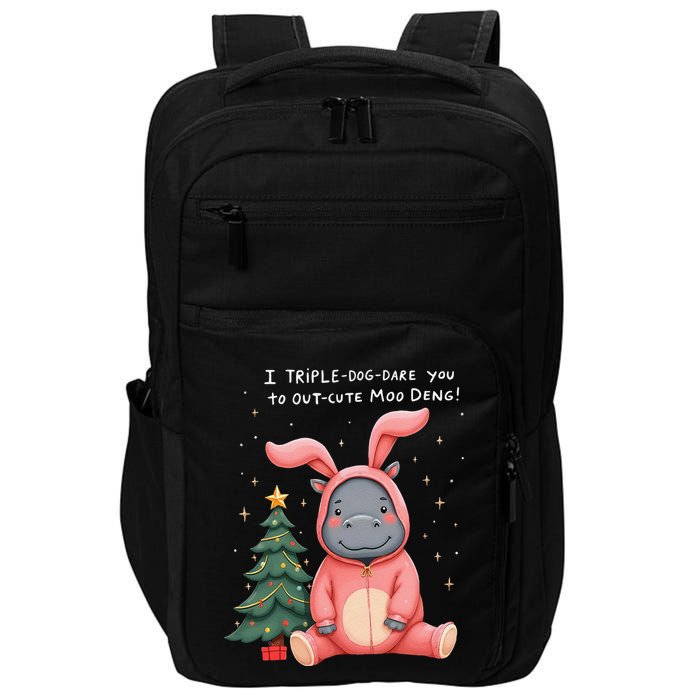 Moo Deng Xmas Story Pin.K Bunny Pajamas Impact Tech Backpack