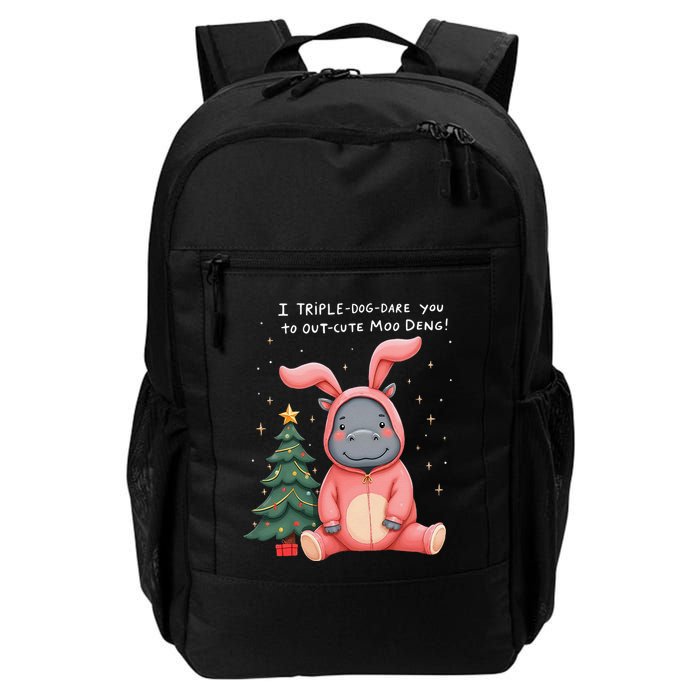 Moo Deng Xmas Story Pin.K Bunny Pajamas Backpack