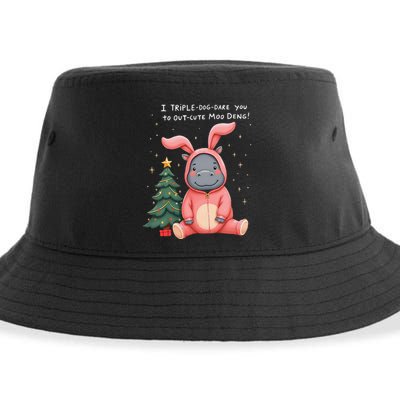 Moo Deng Xmas Story Pin.K Bunny Pajamas Sustainable Bucket Hat